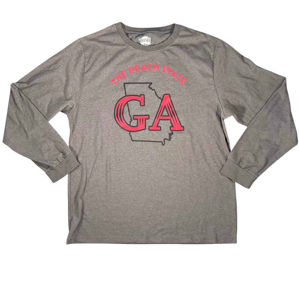 Home Free Georgia GA Peach State Graphic Long Sleeve Tee XL Soft